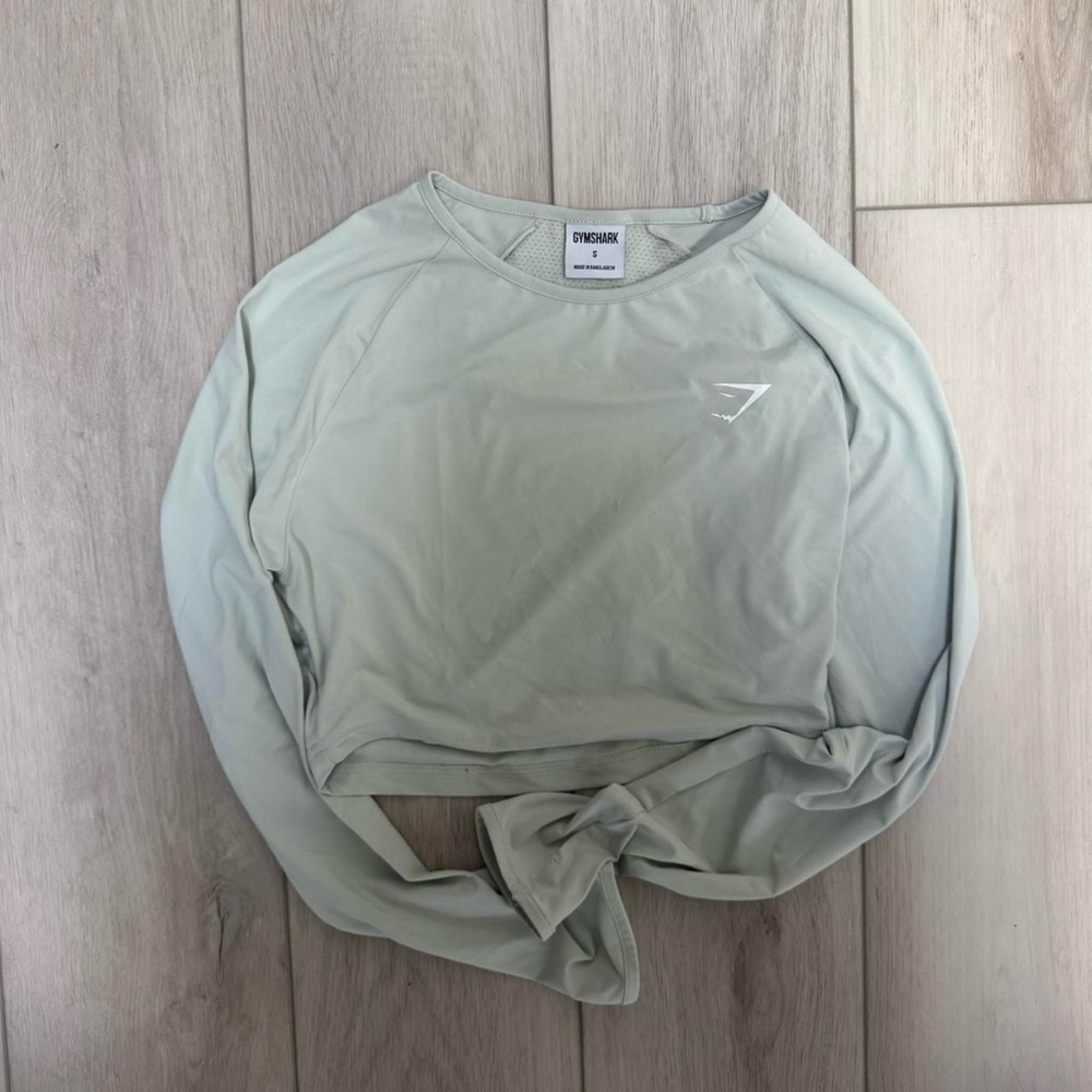 Gymshark Training Long Sleeve Crop Top - Light Green